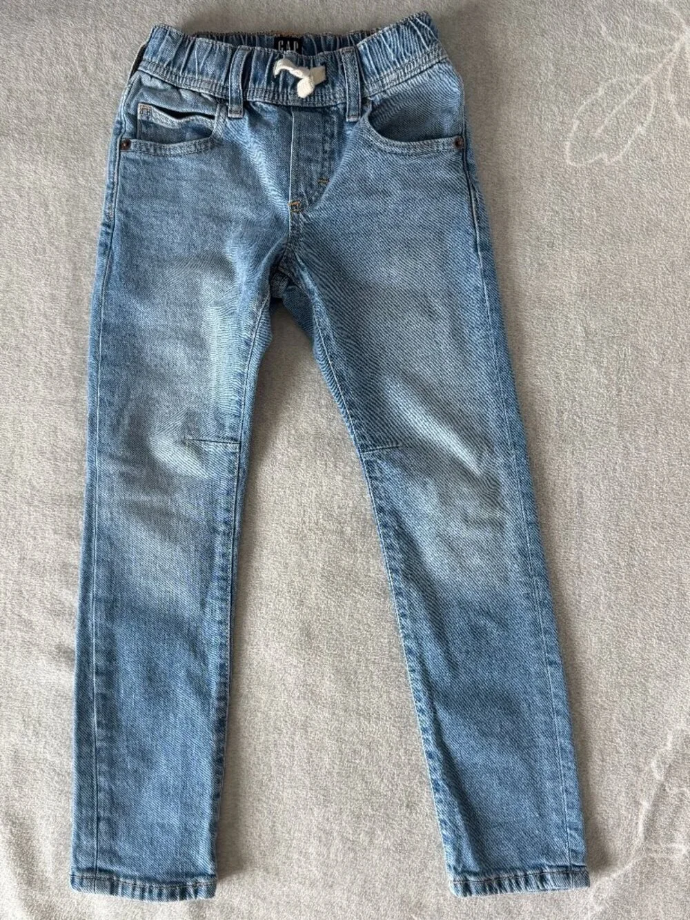 GAP Barrel Leg Pull-On 5 pocket Adjustable Waist Stretch Slim Jeans